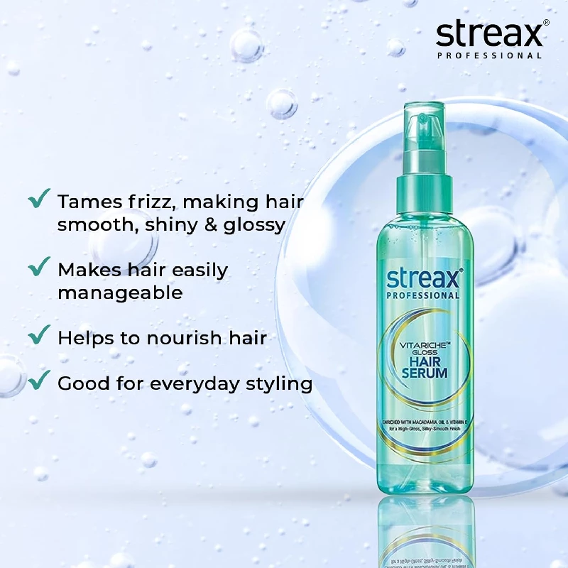 Streax Professional Vitariche Gloss Hair Serum, 200 ml-3.webp